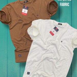 Textured Crew Neck T-Shirt – Multi-Colour