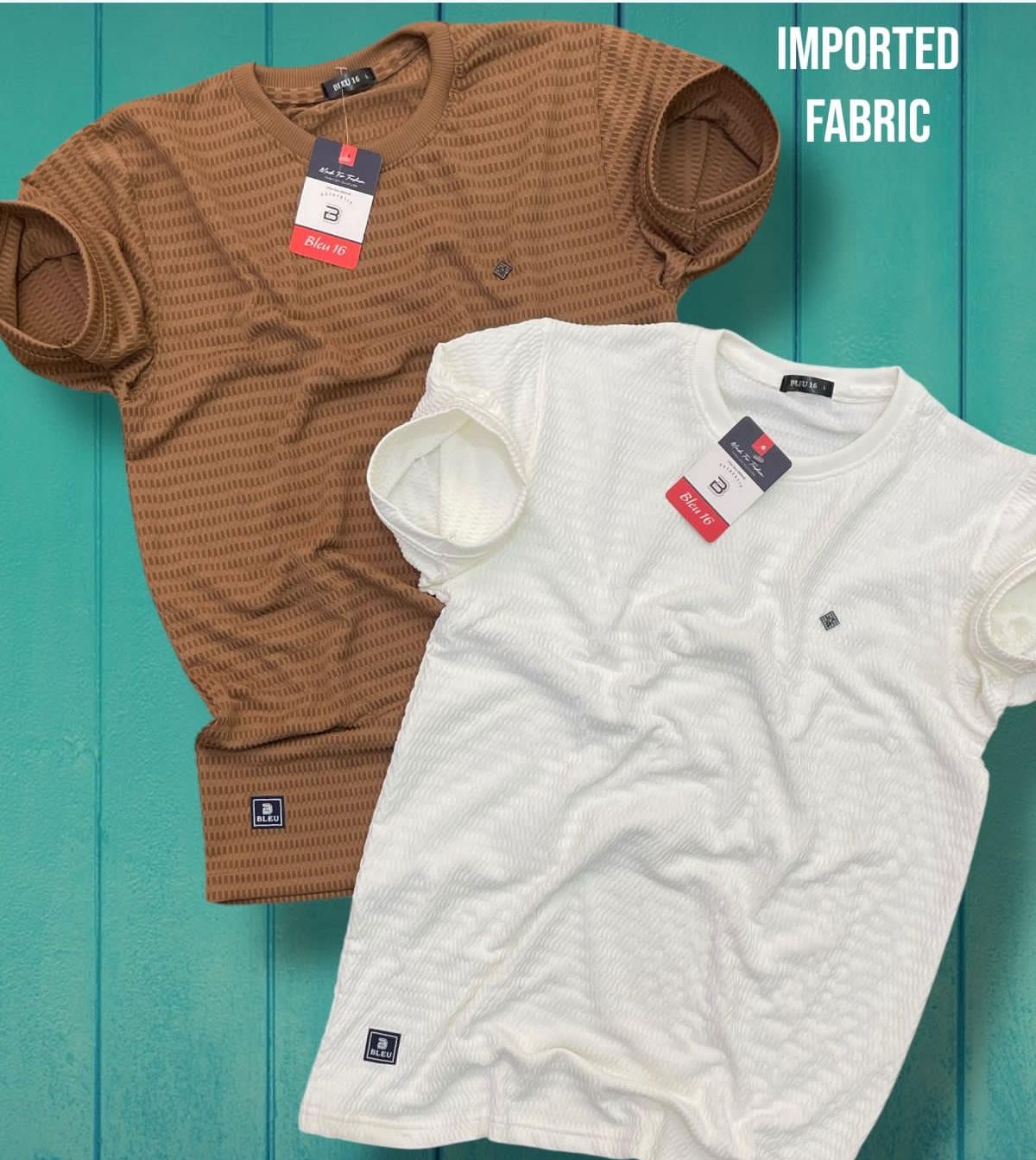 Textured Crew Neck T-Shirt – Multi-Colour