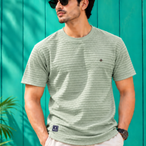 Textured Crew Neck T-Shirt – Colour Collection